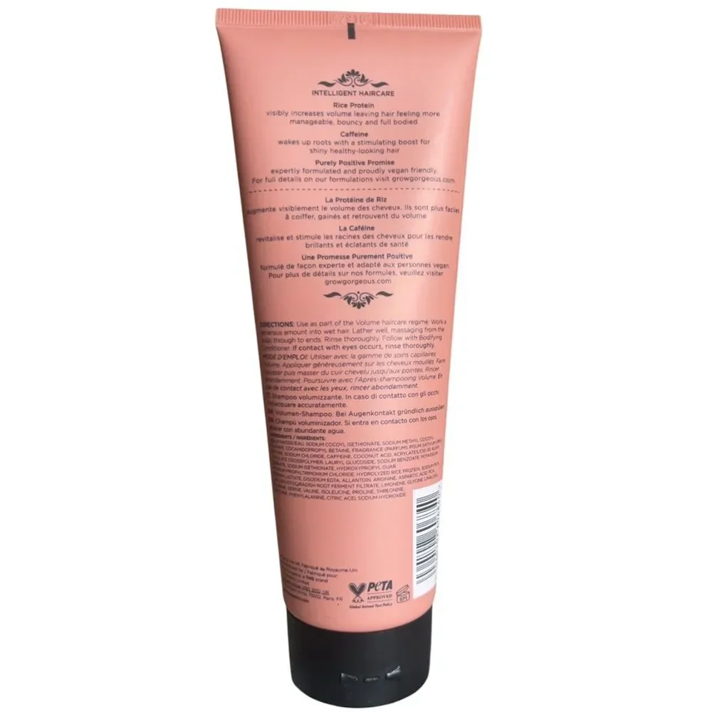 Grow Gorgeous Volume Bodifying Shampoo  for Unisex 8.4 oz New Caffeine